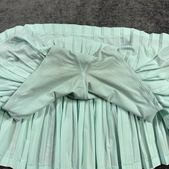 Lululemon Pleat To Street Skirt Women's 8 Tranquil Blue Green Ace Spot Skort - Picture 8 of 13
